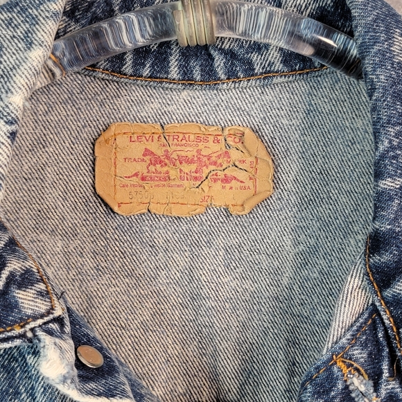 Levi's Type 3 Acid Stone Washed Vintage 90's Denim Jean Jacket Men's Size L - Picture 5 of 15